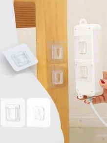 1 Bộ 4/8/10 Cặp Móc Lưu Trữ Dính Trong Suốt Có Khóa - Trong sáng - Xem 5