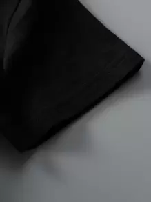 SHEIN Toddler Boys Colour Block Letter Graphic Tee & Shorts - Multicolor - View 3