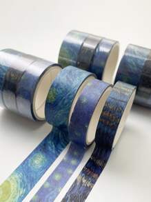 3卷圖案印花裝飾膠帶 - 彩色 - 查看 1