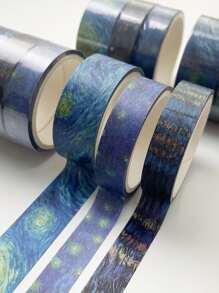 3卷圖案印花裝飾膠帶 - 彩色 - 查看 2