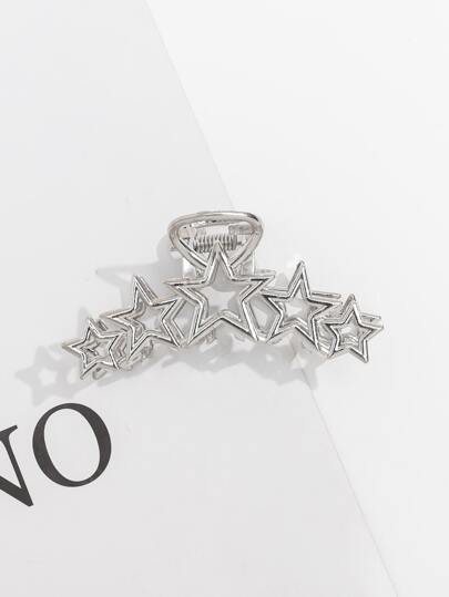 1 pièce Pince à cheveux en métal avec décoration d'étoile Y2K, diadèmes de rue