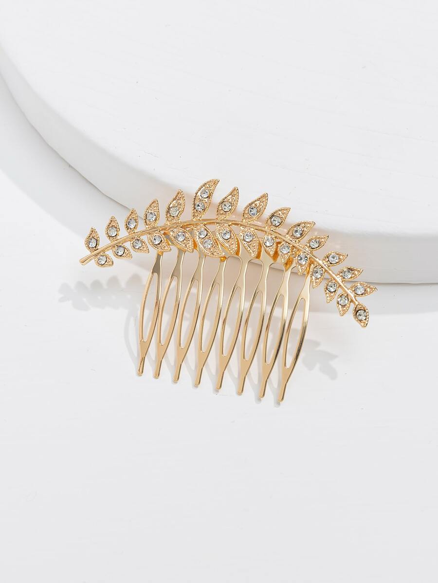 Rhinestone trang trí tóc ghim - Vàng - Xem 1