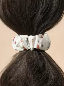 花朵印花大腸髮圈