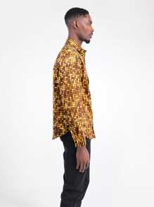 CLOUDSTYLE Men Allover Geo Print Shirt - Multicolor - View 3