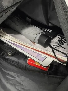 High School Students University Multifunctional Sling Bag Casual Bag Men Buckle Decor Letter Graphic Crossbody Bag With Coin, Schoolbag, College, Outdoor Christmas Men Bag Student Bag College Bag Laptop Winter Fashionable Vacation Gifts Side Bags Black Bag Travel Essentials Holiday Essentials Bag Camping Sling Bag Summer Back To School Shoulder Bag Pack Cross Body Bag Spring School Supplies Sling Bag Side Bags Bag For School College School Bag Back To School Supplies Book Bag Shopping Bag Canvas Tote Bag Laptop Case - Black - View 5