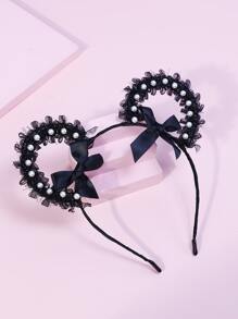 Mouse Ears Costume Hairhoop - Black - View 3