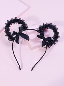Mouse Ears Costume Hairhoop - Black - View 5