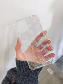 清透手機殼心形激光紙兼容IPhone 11，IPhone 13，IPhone 14 Pro Max - 彩色 - 查看 2