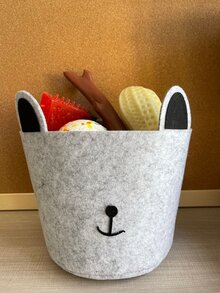 1pc Pet Toy Storage Basket - Grey - View 2
