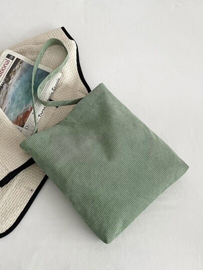Minimalist Corduroy Shopper Bag