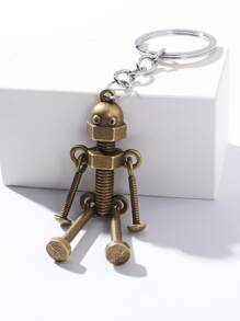 Robot Design Keychain - Bronze - View 1