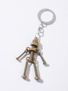 Robot Design Keychain - Bronze - View 2