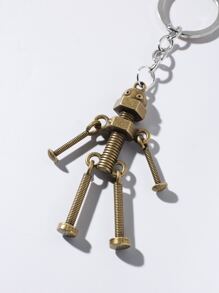 Robot Design Keychain - Bronze - View 3