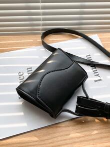 Túi đeo chéo Nữ màu trơn Có thể điều chỉnh được Tay cầm Top - màu đen - Xem 4