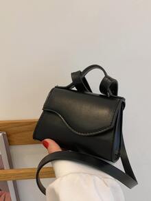 Túi đeo chéo Nữ màu trơn Có thể điều chỉnh được Tay cầm Top - màu đen - Xem 5