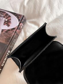 Túi đeo chéo Nữ màu trơn Có thể điều chỉnh được Tay cầm Top - màu đen - Xem 6