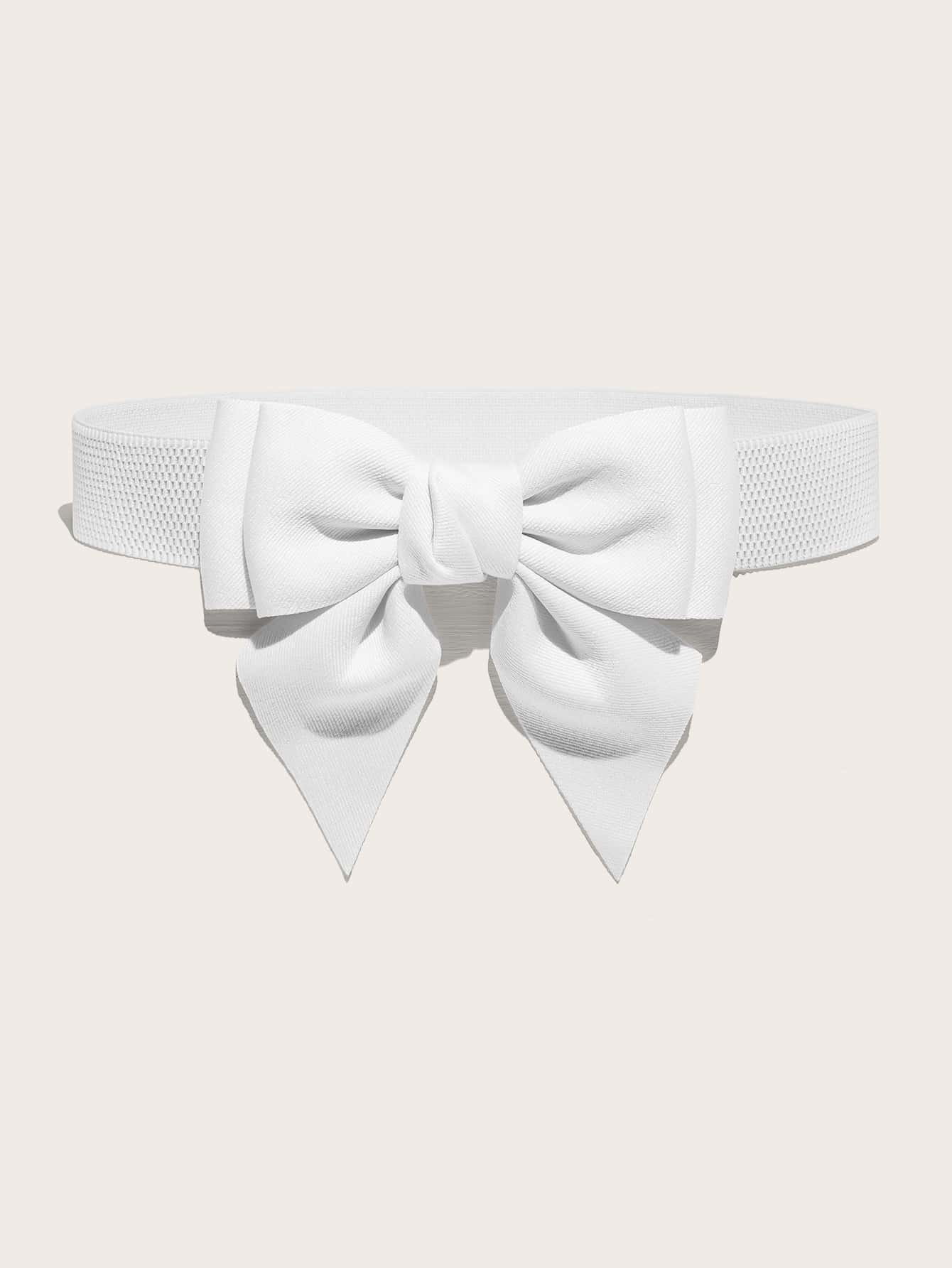 Elegant Bow Decor Corset Belt Halloween - White - View 1