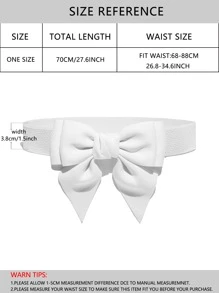 Elegant Bow Decor Corset Belt Halloween - White - View 3