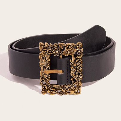 Hollow Out Square Buckle Belt