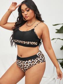 Bộ Bikini Da Báo Plus Size Đi Biển Mùa Hè - Nhiều màu - Xem 3