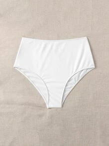 Bottom de bikini de talle alto - Blanco - Ver 5
