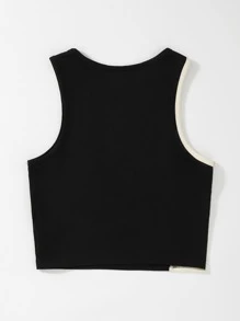 SHEIN Unity Top tank de color combinado tejido de canalé - Multicolor - Ver 2