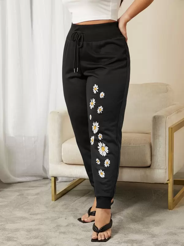 Pantalones Deportivos De Margarita Estampado Floral Mujeres Pantalones Deportivos De Margarita Estampado Floral Mujeres