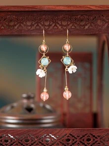 EMERY ROSE 花朵裝飾耳墜 - 彩色 - 查看 1