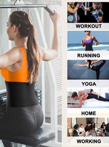 Sports Outdoor Synthetic Rubber Waist Sweat Belt Shapewear Waist Trainer Corset - Blue - View 5