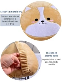 Almohada para el cuello del reposacabezas del asiento de coche con diseño de perro de dibujos animados - Amarillo - Ver 3