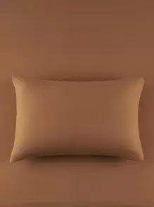 3pcs Plain Duvet Cover Set Without Filler - Orange - View 3