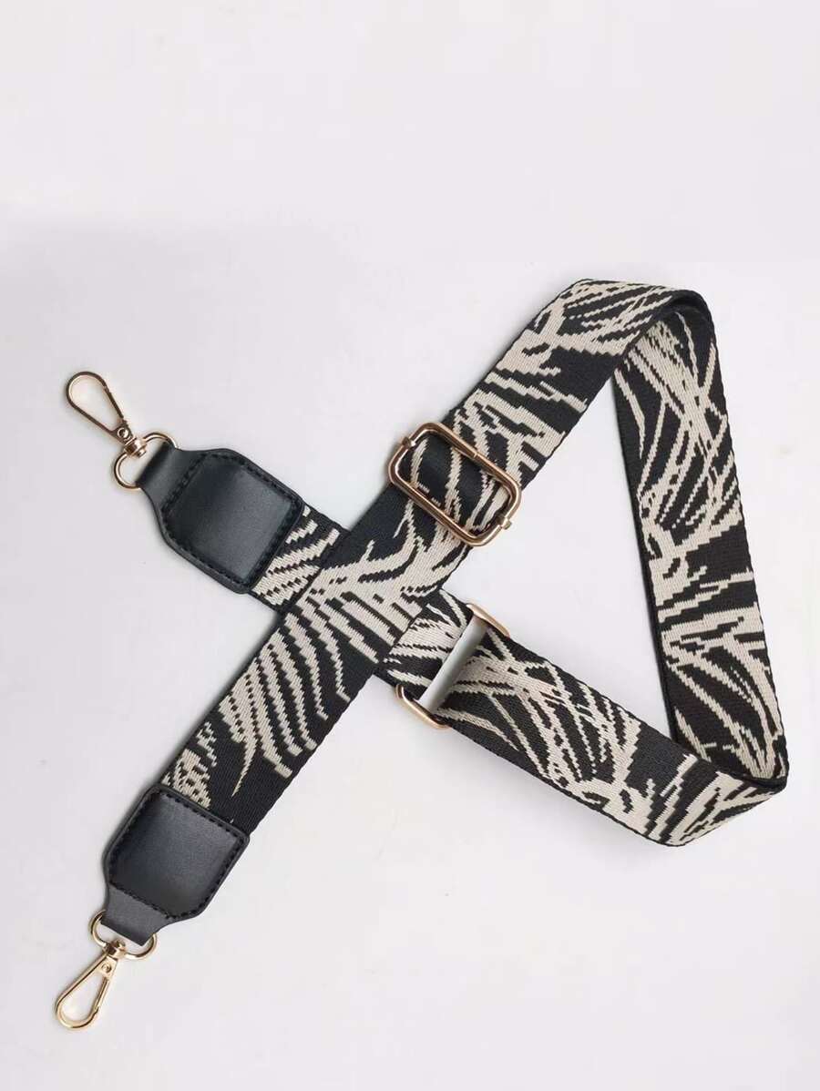 Dây đeo túi đồ họa Allover Phụ kiện túi xách tay có thể điều chỉnh Thời trang bền bỉ cho tân binh & công nhân cổ trắng cho các cô gái tuổi teen Phụ nữ sinh viên đại học Trang trí quà tặng Phụ kiện quà tặng - Đen và trắng - Xem 1