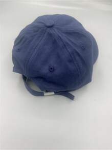 1 gorra de béisbol con bordado de letra para mujer para la vida cotidiana en la calle - Azul Marino - Ver 2