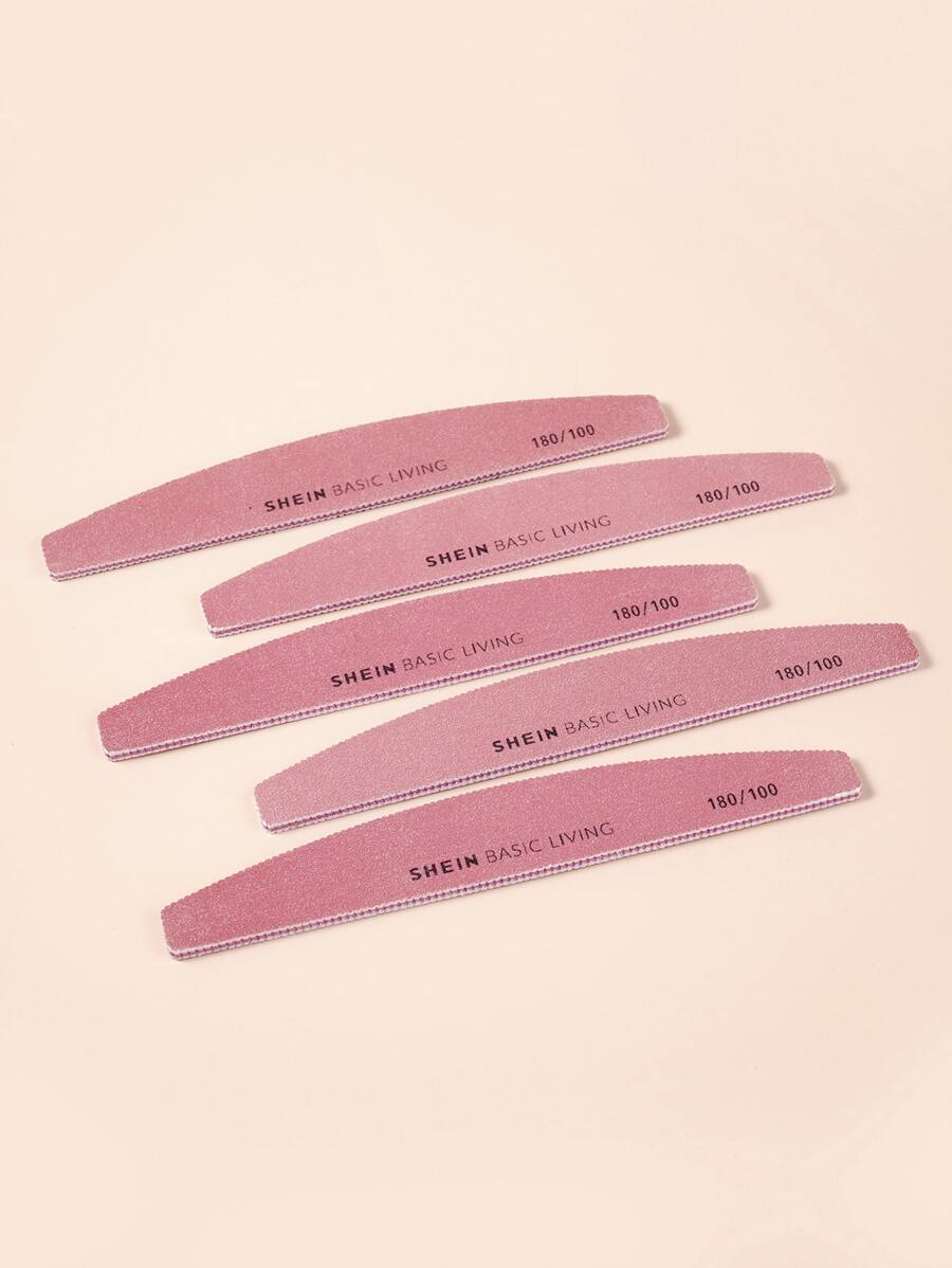 BASIC LIVING 5 件入字母圖形指甲銼 - 玫紅色 - 查看 1