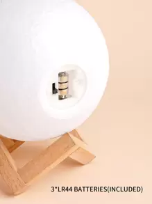 1 luz de decoración con diseño de luna con base, luz de luna blanca fría para decoración del hogar - Blanco - Ver 7