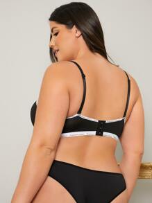 Plus Letter Binding Underwire Bra