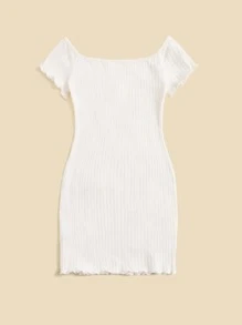 SHEIN Đầm bé gái Xù nhỏ Loại bướm Ăn mặc đẹp - trắng - Xem 2