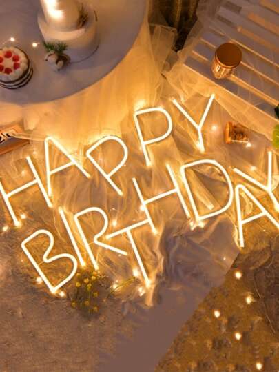 A-Z 字母 LED 霓虹灯标志，电池供电 + USB 两用，适用于房间装饰、派对装饰、户外装饰（不防水）、墙面装饰、家居装饰、房间 LED 霓虹灯