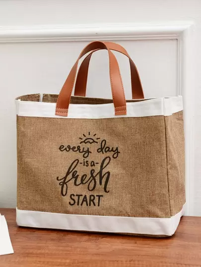 可爱、卡哇伊字母 1 字母大容量便携式手提包轻便购物袋，适合女性、新秀和白领工作者，适合女孩、少女，适合女士，适合女性，适合商务/通勤/工作/办公室，适合节日/度假/假日