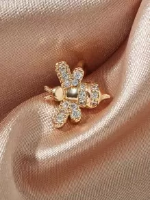 Vòng bít tai Khối Zirconia  Trang trí con ong - Vàng - Xem 3
