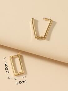 Hoa tai vòng hình học - Vàng - Xem 6