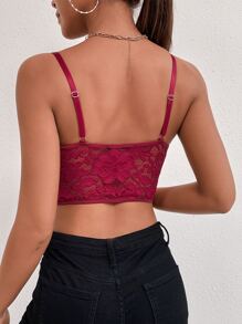 SHEIN Allurite Guipure Lace Crop Cami Top