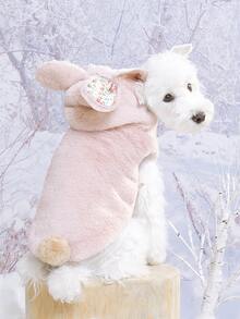 Áo khoác thú cưng thiết kế thỏ - Hồng - Xem 5