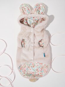 Áo khoác thú cưng thiết kế thỏ - Hồng - Xem 7