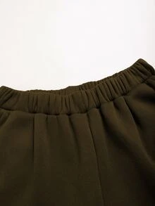 Letter Graphic Joggers - Chocolate Brown - View 6