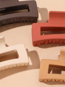 4入組矩形設計髮爪 - 彩色 - 查看 3