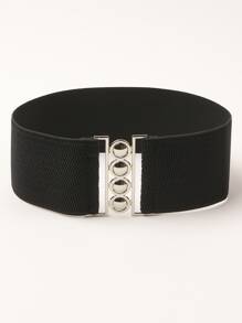 Cinturón de corsé decorativo redondo para Halloween - Negro - Ver 2