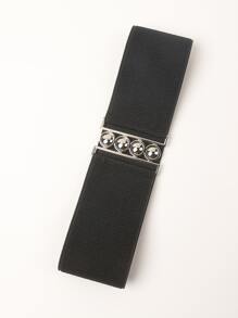 Cinturón de corsé decorativo redondo para Halloween - Negro - Ver 3