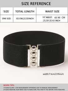 Cinturón de corsé decorativo redondo para Halloween - Negro - Ver 4