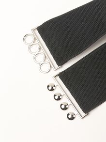 Cinturón de corsé decorativo redondo para Halloween - Negro - Ver 5